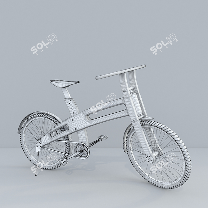 Sustainable Wooden Bikes by Bough Bikes 3D model image 2