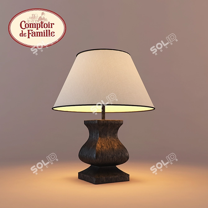 Classic Table Lamp - COMPTOIR de FAMILLE 3D model image 1