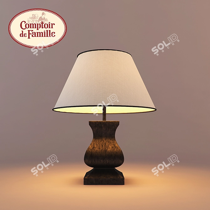 Classic Table Lamp - COMPTOIR de FAMILLE 3D model image 2