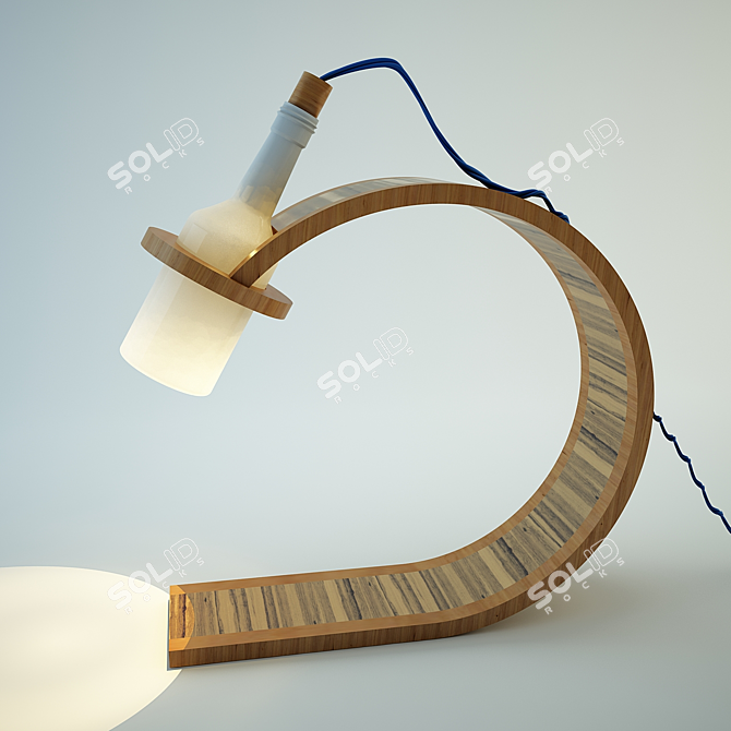 Sleek Modern Table Lamp 3D model image 1