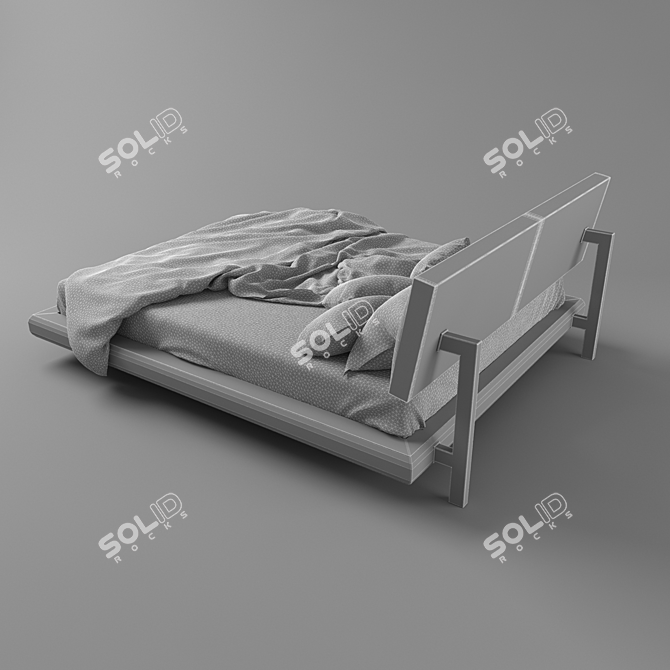 Adjustable Back Cloud Bed 3D model image 2