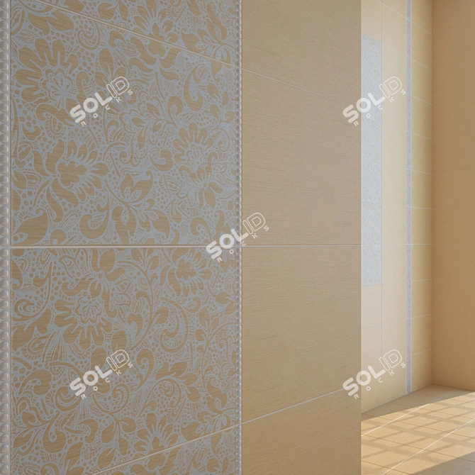 Elegant Lazio Ceramic Tiles 3D model image 1