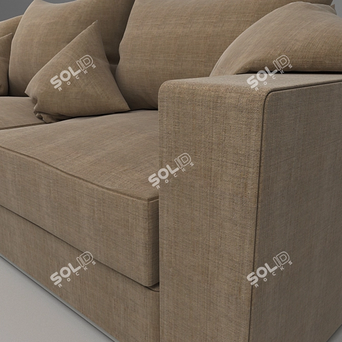 Cozy 3-Seater Sofa 3D model image 3