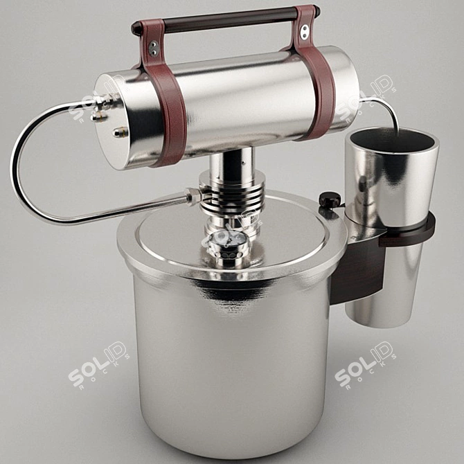 Stainless Steel Moonshine Distiller 3D model image 1