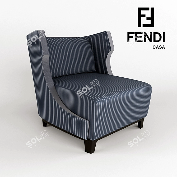 Italian Made Fendi Dorchester Chair 3D model image 1