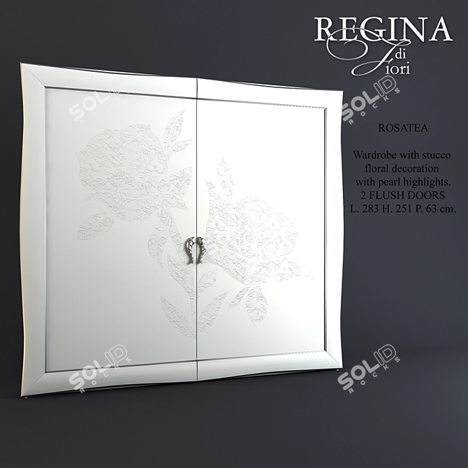 Elegant Regina di Fiori Wardrobe 3D model image 1