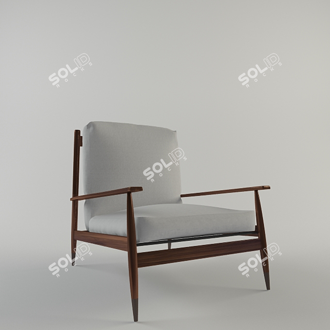 Vintage Inspired Retro Chair 3D model image 1