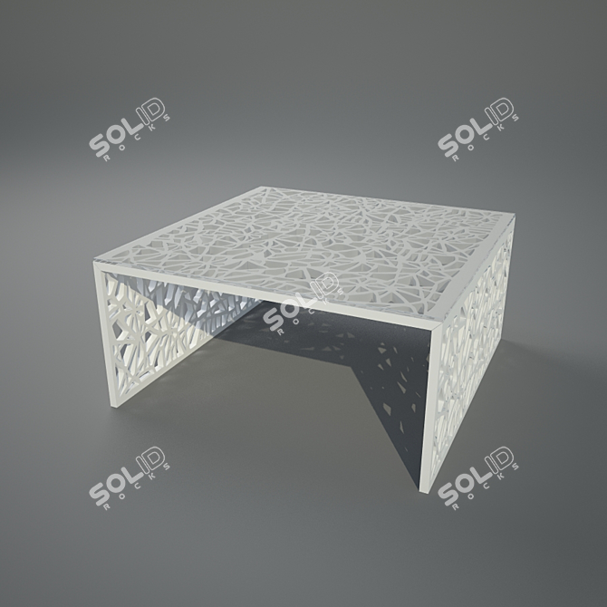 Carved Coffee Table 3D model image 1