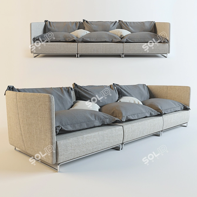 Natuzzi Cambre Sofa: Stylish and Sophisticated 3D model image 1