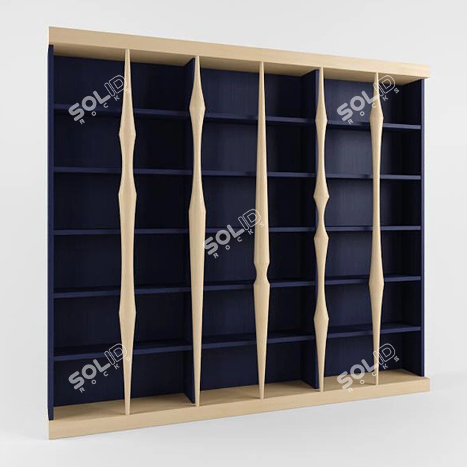 Italian Open Bookcase - Morelato 3D model image 1