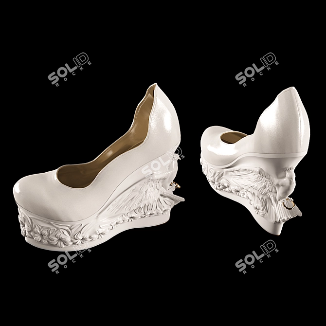 Ailes de l'amour Wedding Shoes 3D model image 1