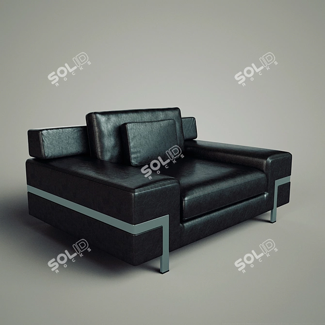 Contempo Myconos Armchair: Italian Craftsmanship 3D model image 1