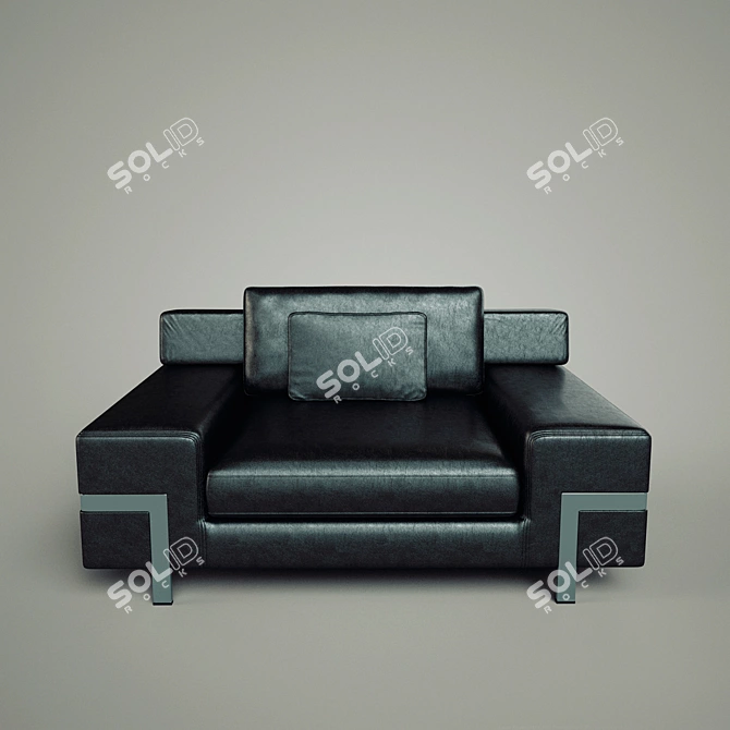 Contempo Myconos Armchair: Italian Craftsmanship 3D model image 2