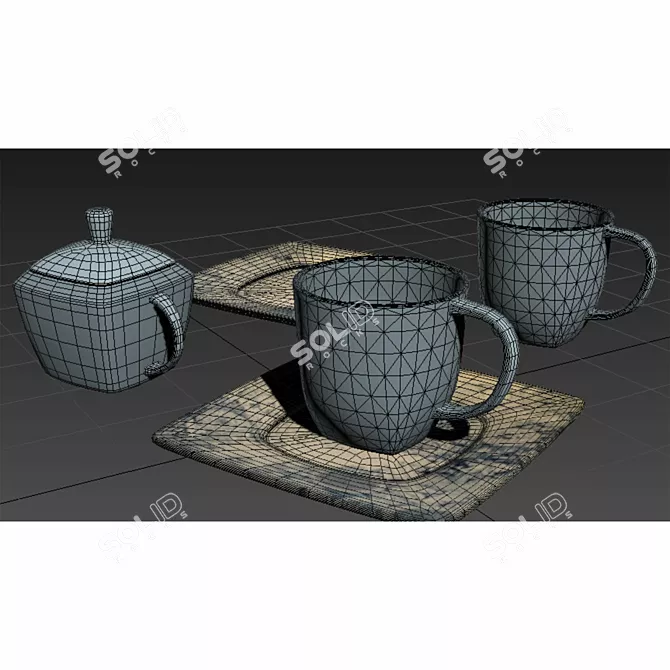 Classic Style Dish Set: IKEA Design 3D model image 3