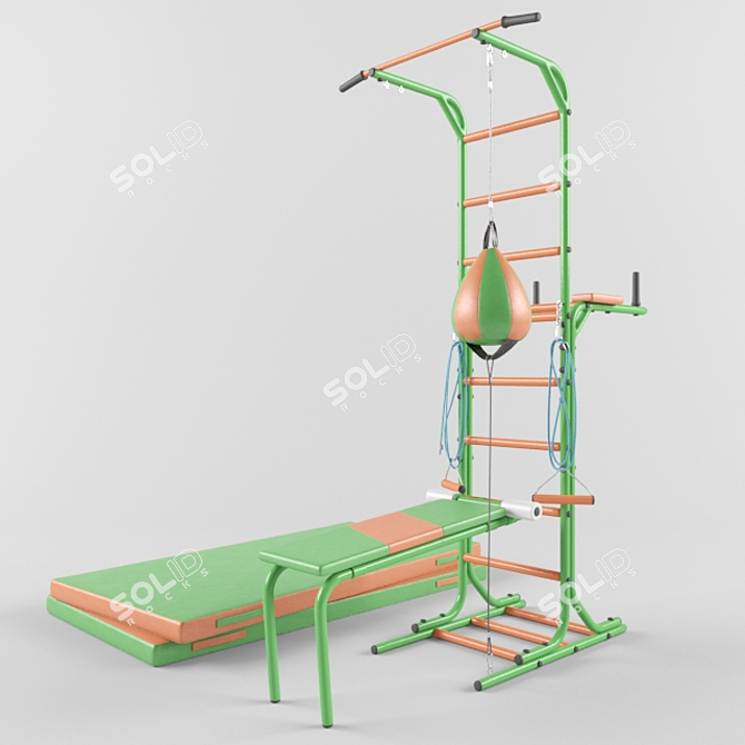 Dynamic Kids Sports Set 3D model image 1