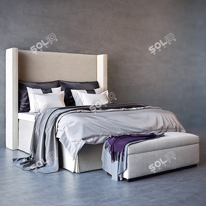 Luxury Slettvoll Meridian Bed 3D model image 3