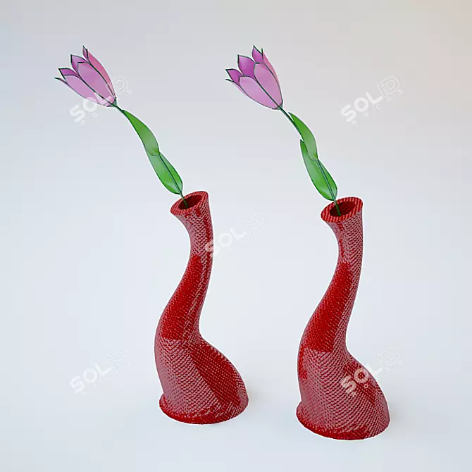 Title: Elegant Accent Vase 3D model image 1