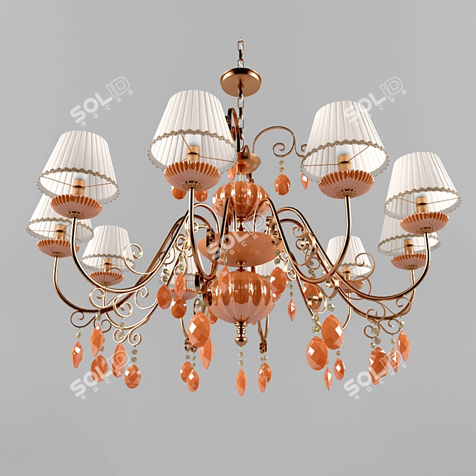 Emme Pi Light: Sleek and Elegant Pendant Chandelier 3D model image 1