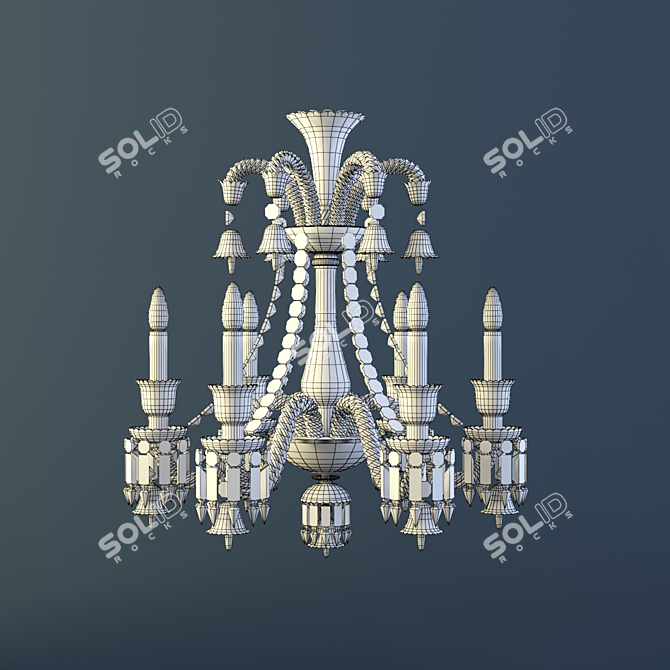 Title: Baccarat Zenith 6L Chandelier 3D model image 2