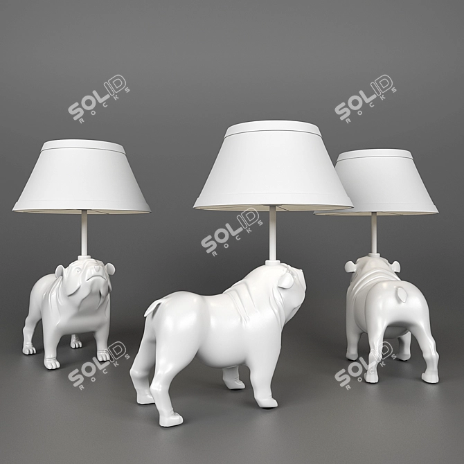 Doggy Desk Lamp 3D model image 1