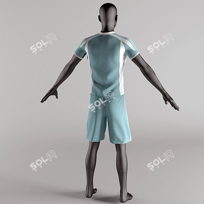 Sporty Mannequin with Multiple Outfits 3D model image 3