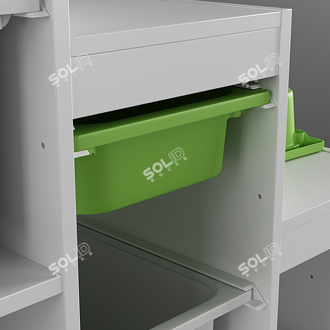 Organize with Style: Ikea TROFAST Storage Set 3D model image 3