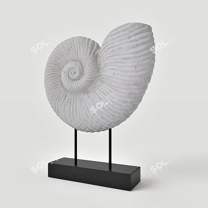 Coastal Elegance: Ramsey Shell Stand 3D model image 1