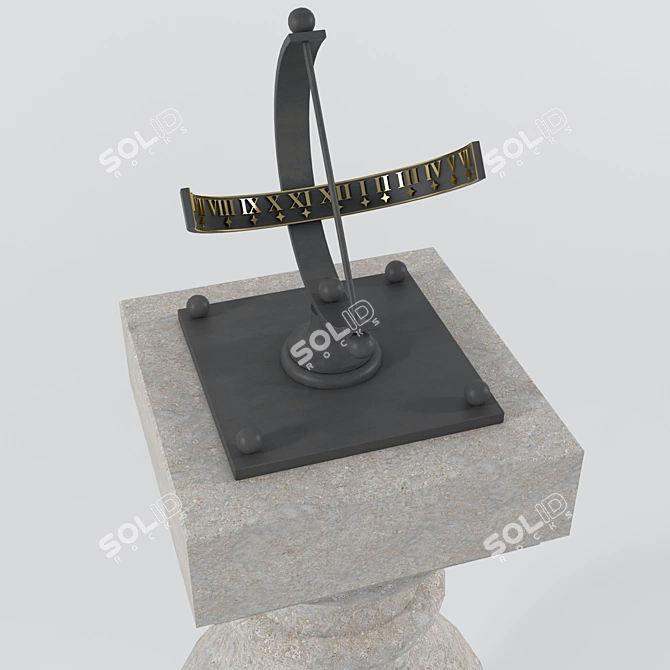 Solar Sundial for Garden - ZEG-3 3D model image 2