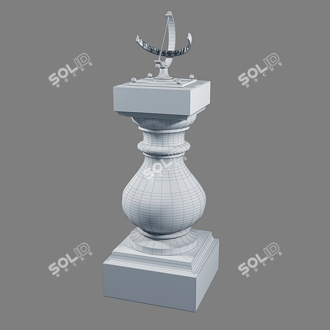 Solar Sundial for Garden - ZEG-3 3D model image 3