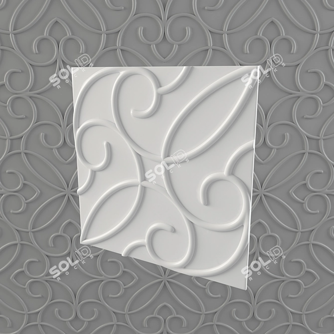 Zafira 3D Panel: Contemporary Wall Art 3D model image 1