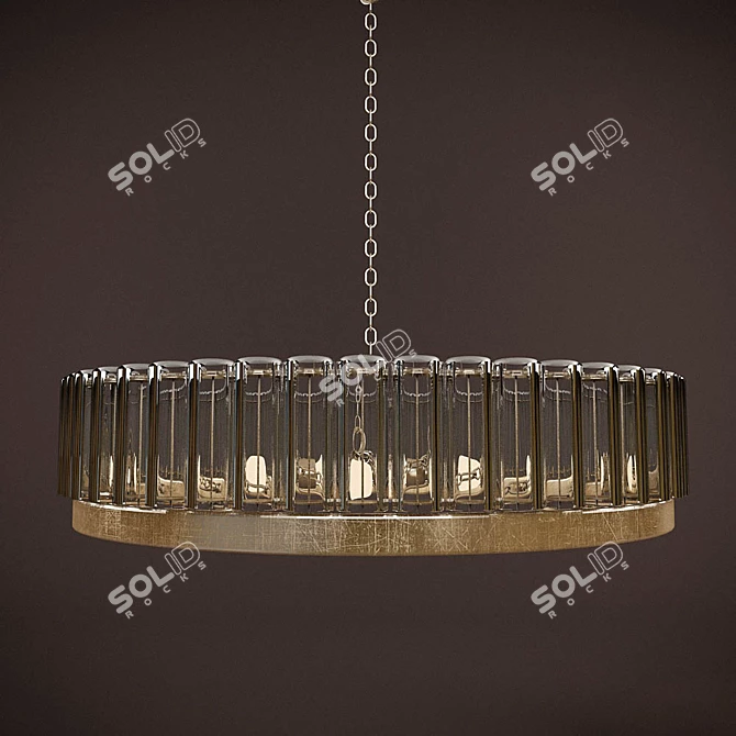 Elegant Glass Chandelier 3D model image 1