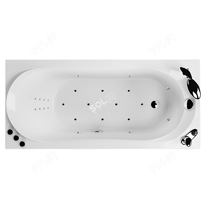 Compact Junior Bathtub 3D model image 2