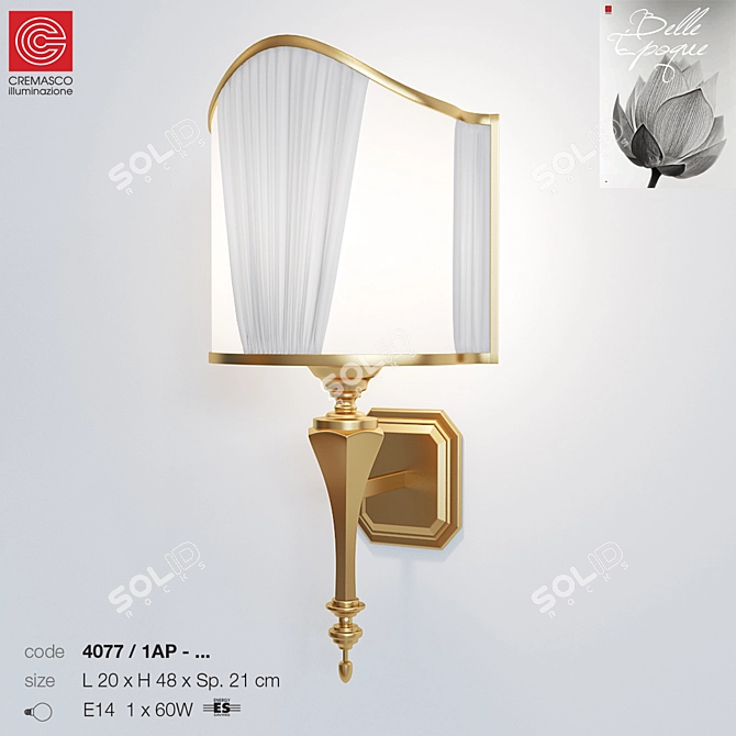 Vintage Gold Bra Belle Epoque 3D model image 1