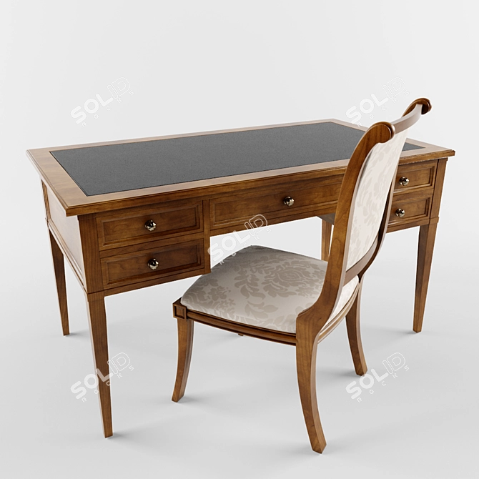 Serene Workspace: Athene Writing Desk 3D model image 1