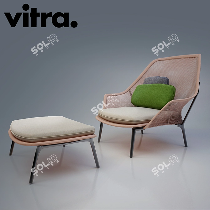 Lounge in Luxury: Vitra Slow Chair 3D model image 1