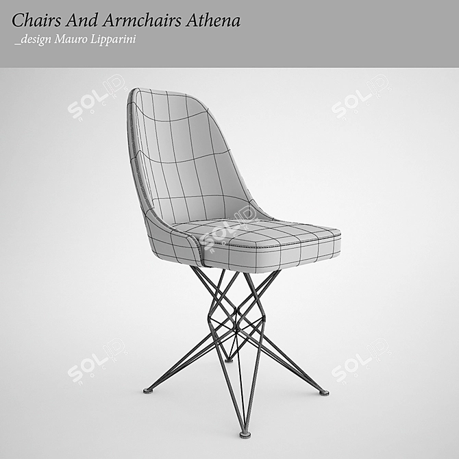 Athena Armchair: Elegant & Comfortable 3D model image 3