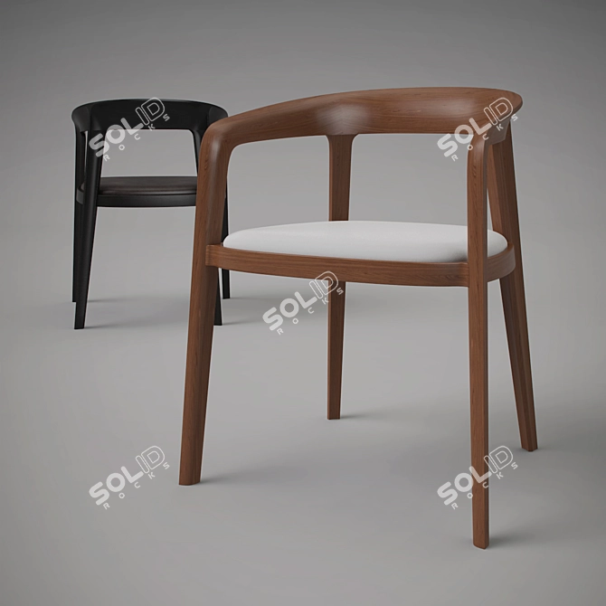 Elegant BERNHARDT Corvo Chair 3D model image 2