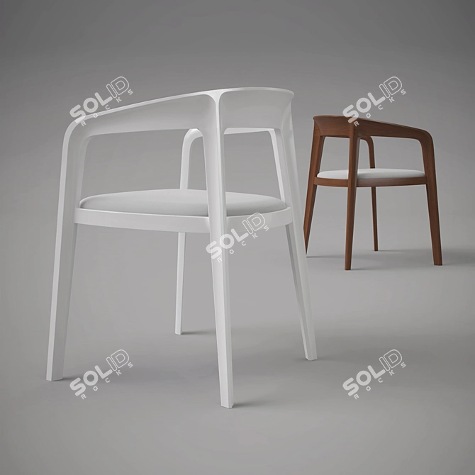 Elegant BERNHARDT Corvo Chair 3D model image 3