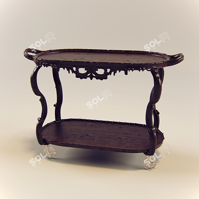 Vintage Table: Exquisite Antique Design 3D model image 1