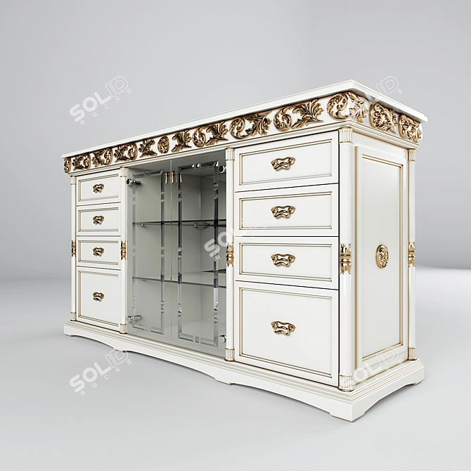 Grand Buffet Cabinet 3D model image 1