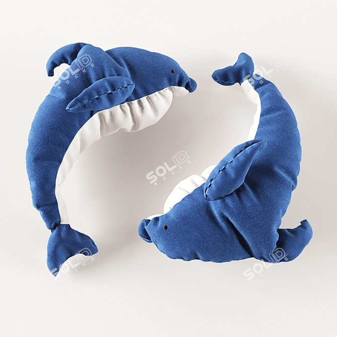 Cozy Dolphin Pillow  3D model image 1