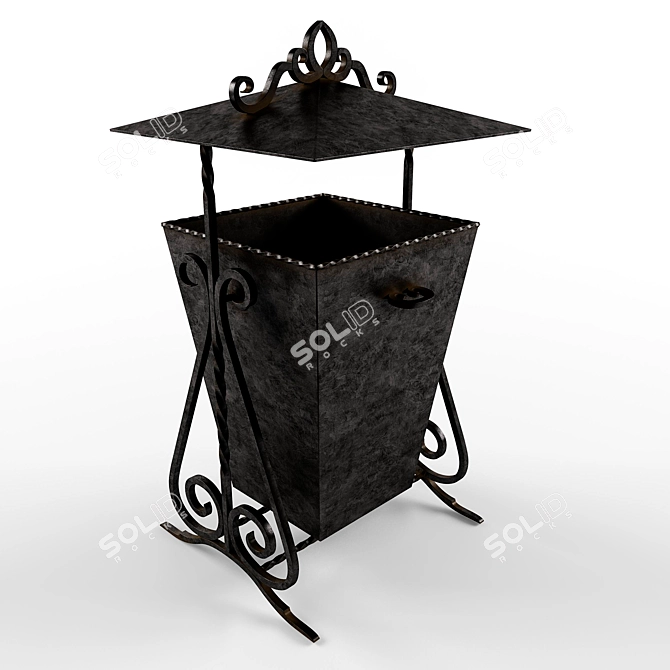 Elegant Forged Urn 3D model image 1