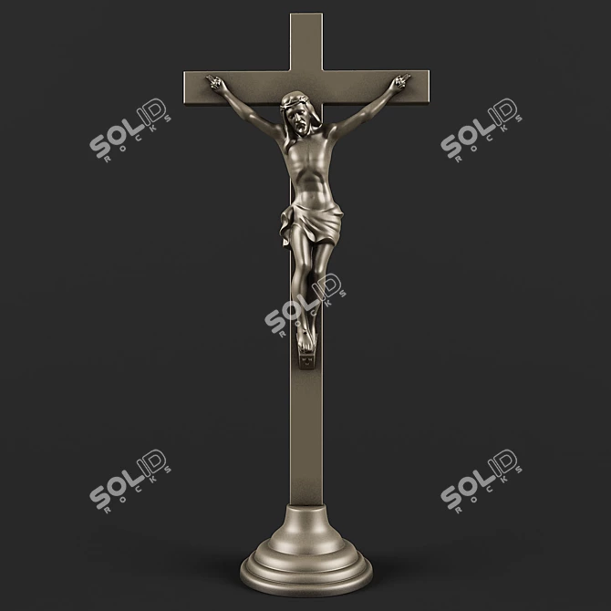 Catholic Savior Table Cross 3D model image 2