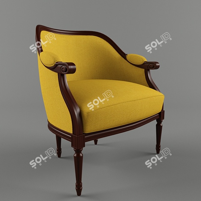 Timeless Comfort: Classic Armchair for Any Space 3D model image 1