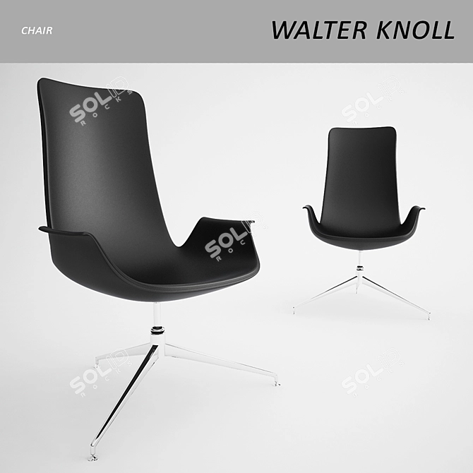 Walter Knoll Chair: Sleek Modern Design 3D model image 1