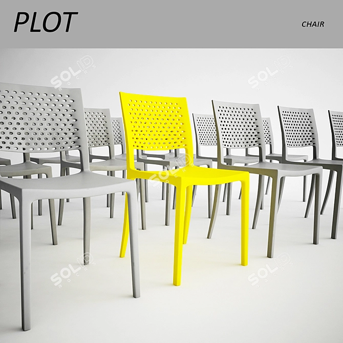 Modern PLOT Chair: Sleek Design 3D model image 2