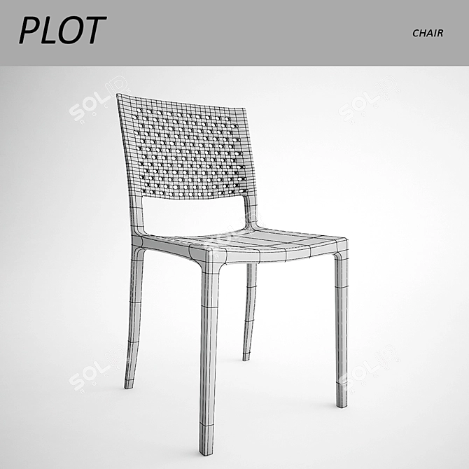 Modern PLOT Chair: Sleek Design 3D model image 3