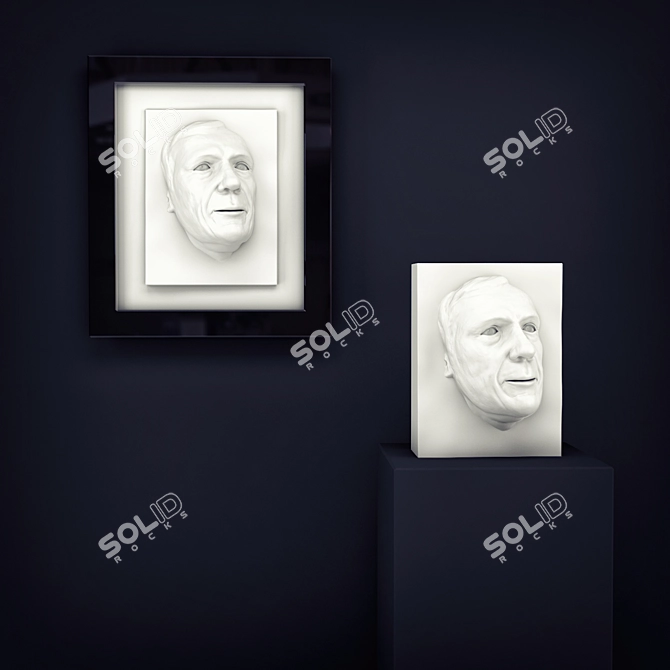 Elegant Head Sculpture for Home & Museum 3D model image 1