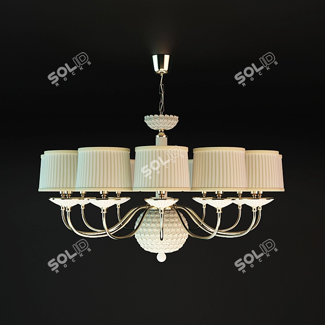 Elegant Ivory Chandelier 3D model image 1