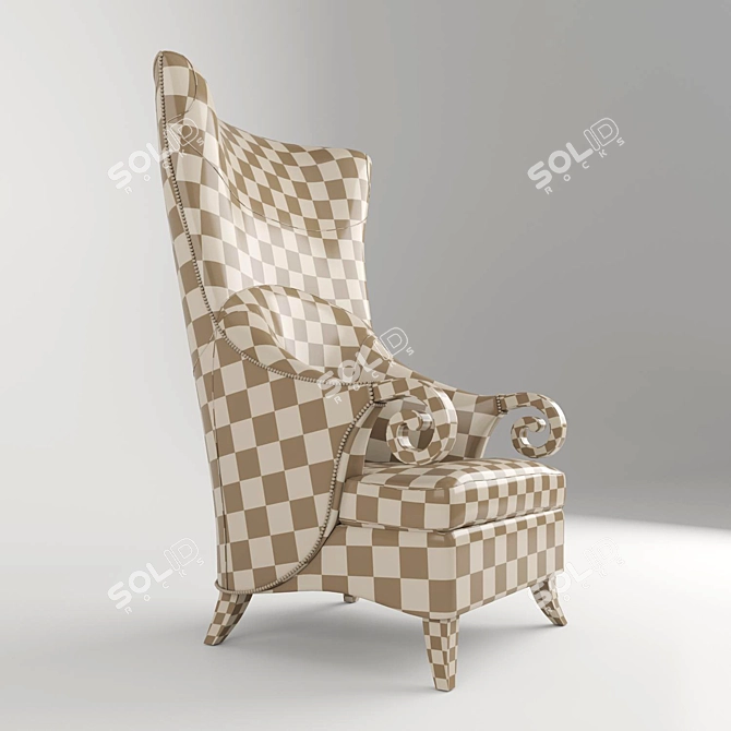 Bruno Zampa Avantgarde Armchair 3D model image 2